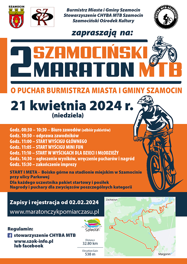 Zapisy i rejestracja od 2 lutego 2024 na stronie www.maratonczykpomiarczasu.pl